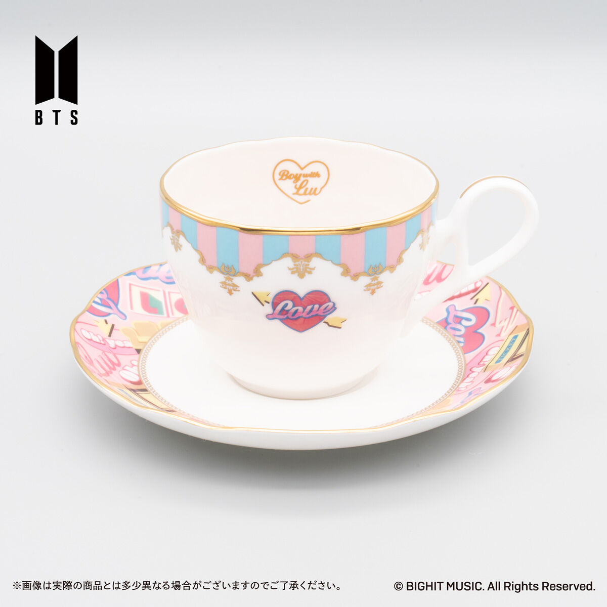 Noritake Cup＆Saucer set BTS Music Theme Boy With Luv ver./ Butter