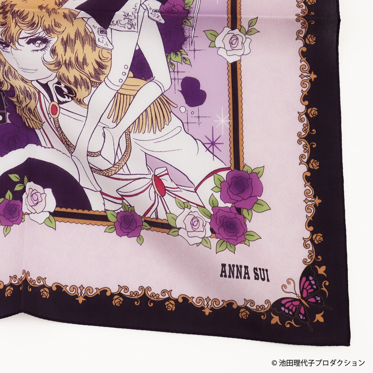 ベルサイユのばら×ANNA SUI オスカル」 紫 プリンとハンカチ 新品-