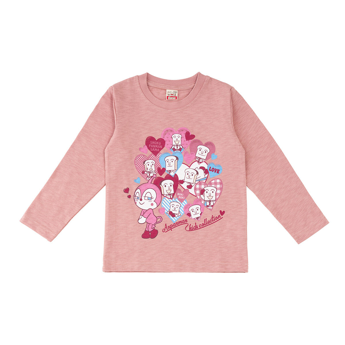 しょくぱんまん様ハート柄長袖Tシャツ | それいけ！アンパンマン 