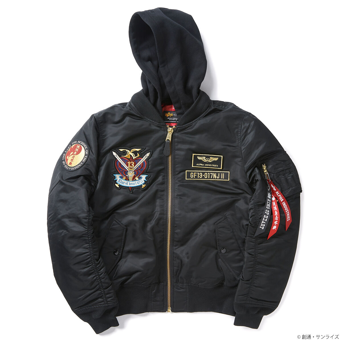 STRICT-G ALPHA レザーMA-1『Gガン』ドモン・カッシュモデル L STRICT-G×ALPHA INDUSTRIES MA-1 NATUS『機動戦士ガンダムSEED