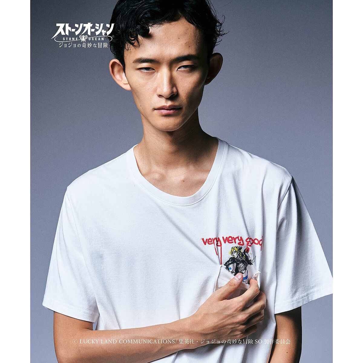 ジョジョの奇妙な冒険 ストーンオーシャン【glamb】ポケットT ジョジョの奇妙な冒険 ストーンオーシャン【glamb】ポケットT