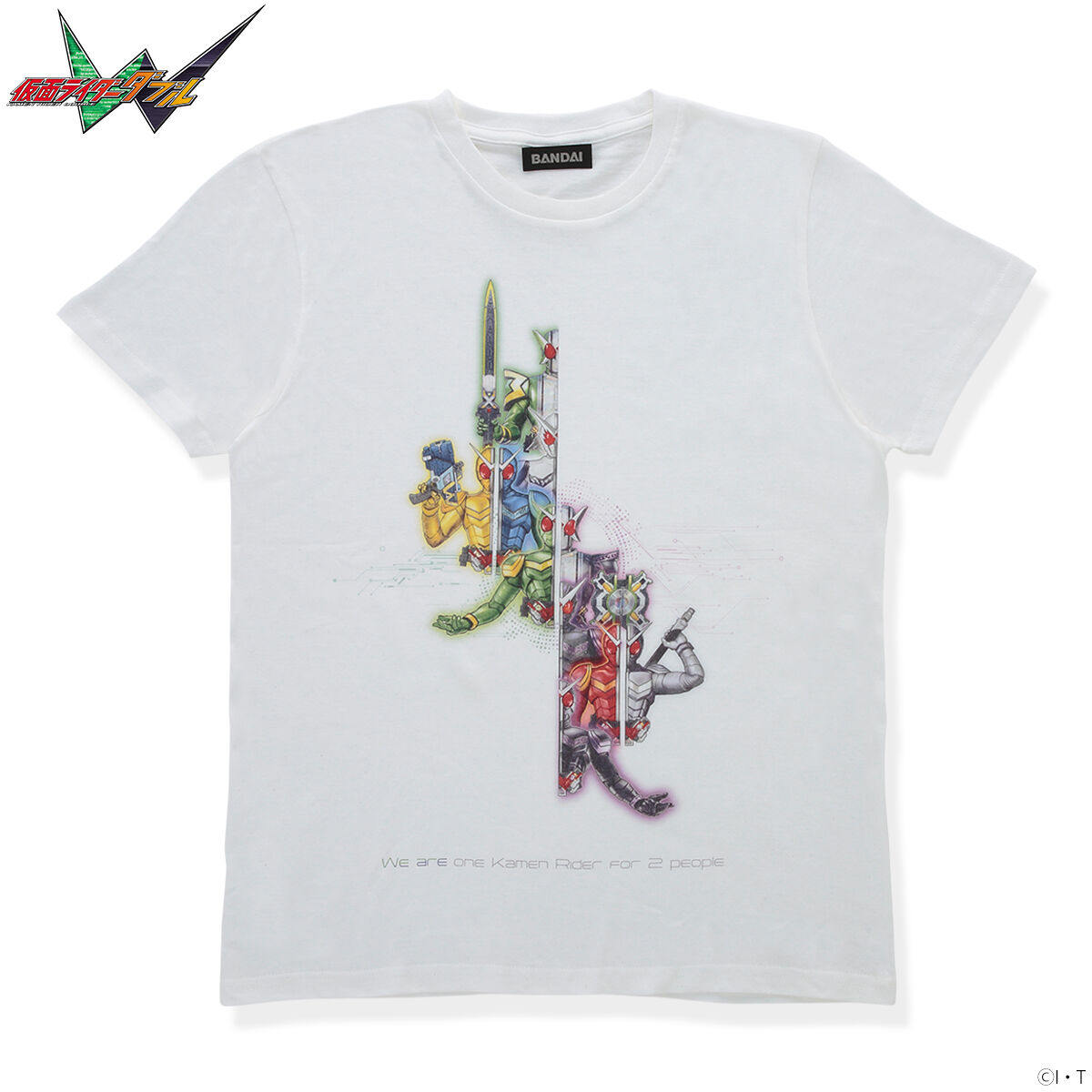仮面ライダーW Tシャツ 全フォーム集合柄【2023年6月お届け 仮面ライダーW Tシャツ 全フォーム集合柄【2023年6月お届け