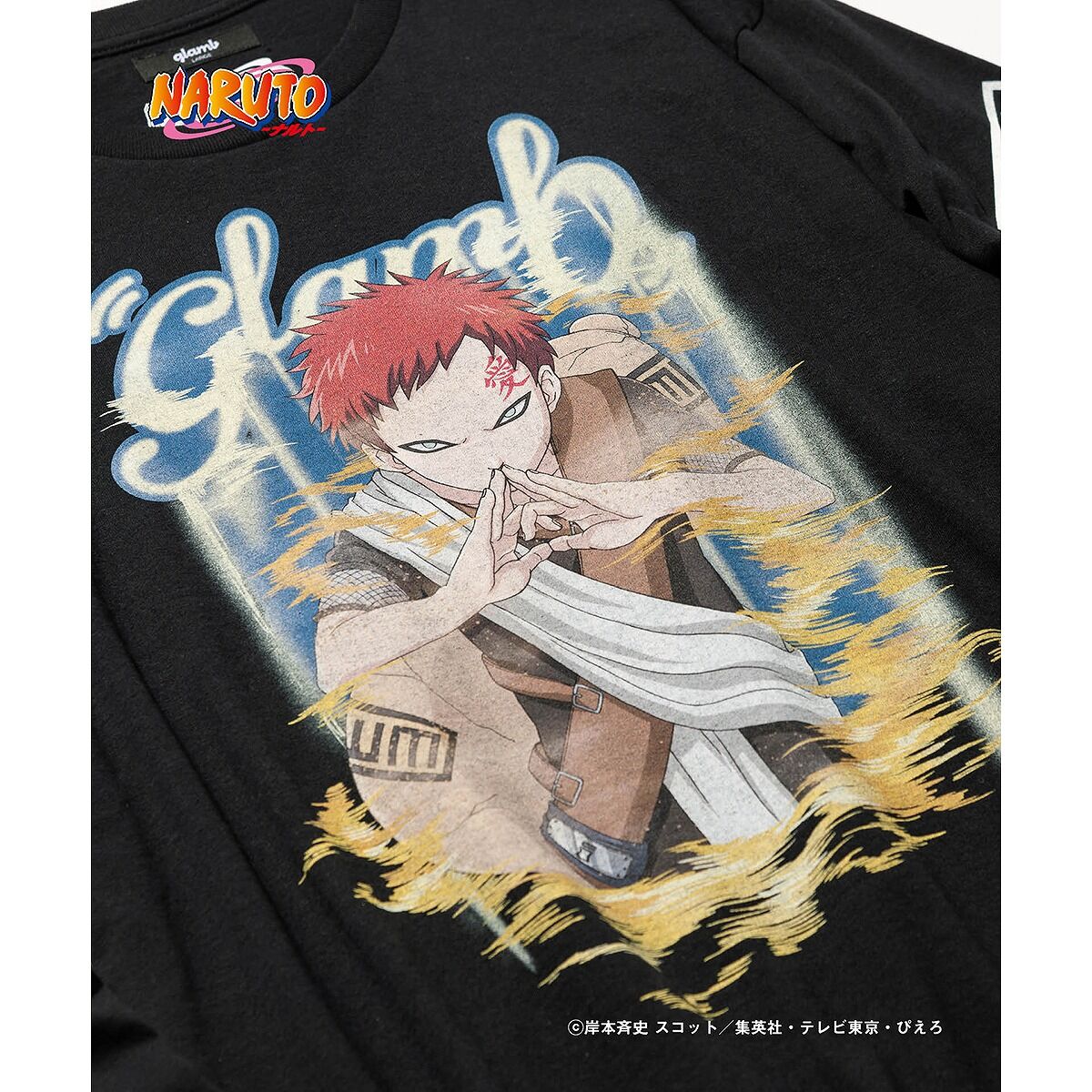 2002年製　naruto ナルト　Tシャツ　オフィシャル　アニメTシャツ柄デザインプリント