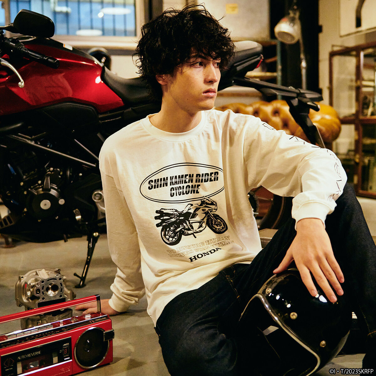シン・仮面ライダー』Honda 長袖Tシャツ サイクロン号柄 | 仮面