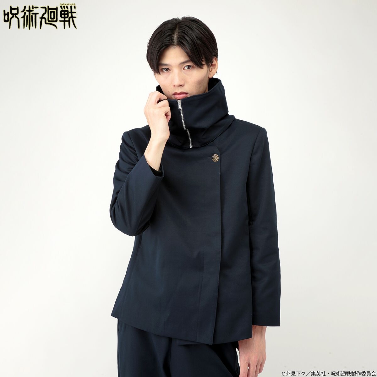 呪術廻戦　パーカー　ライダースジャケット　高専　制服 呪術廻戦×earth Japan Label」虎杖や両面宿儺のニット商品に