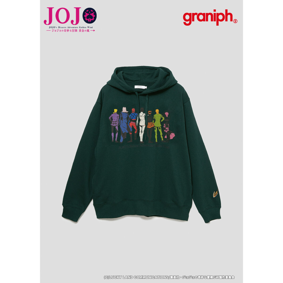 M ★未使用タグ付★graniph★ジョジョの奇妙な冒険5部 黄金の風★パーカー ジョジョの奇妙な冒険 黄金の風』×『グラニフ』パーカー | ジョジョの