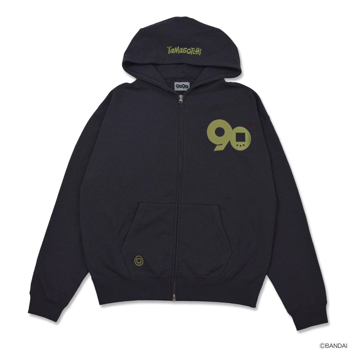 9090 × Tamagotchi 9090 Logo Zip Hoodie (全2色) | たまごっち
