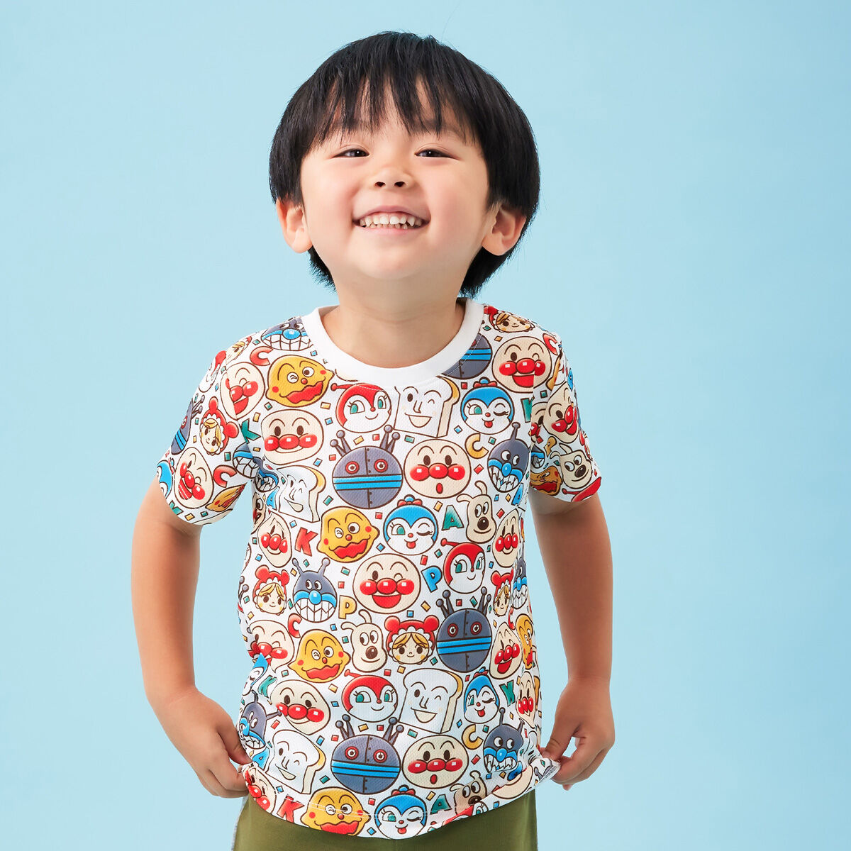 アンパンマン キャラクターTシャツ・パンツセット 80cm お顔いっぱいドライTシャツ | それいけ！アンパンマン ファッション