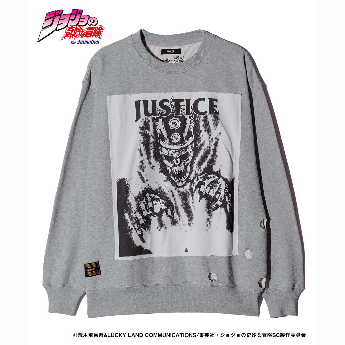 ジョジョの奇妙な冒険　ジャスティス　スウェット ジョジョの奇妙な冒険 ジャスティス スウェット