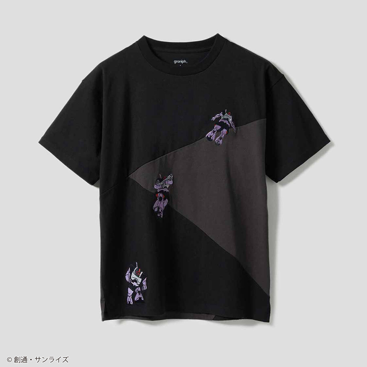 STRICT-G graniph『機動戦士ガンダム』半袖Tシャツ 黒い三連星切替
