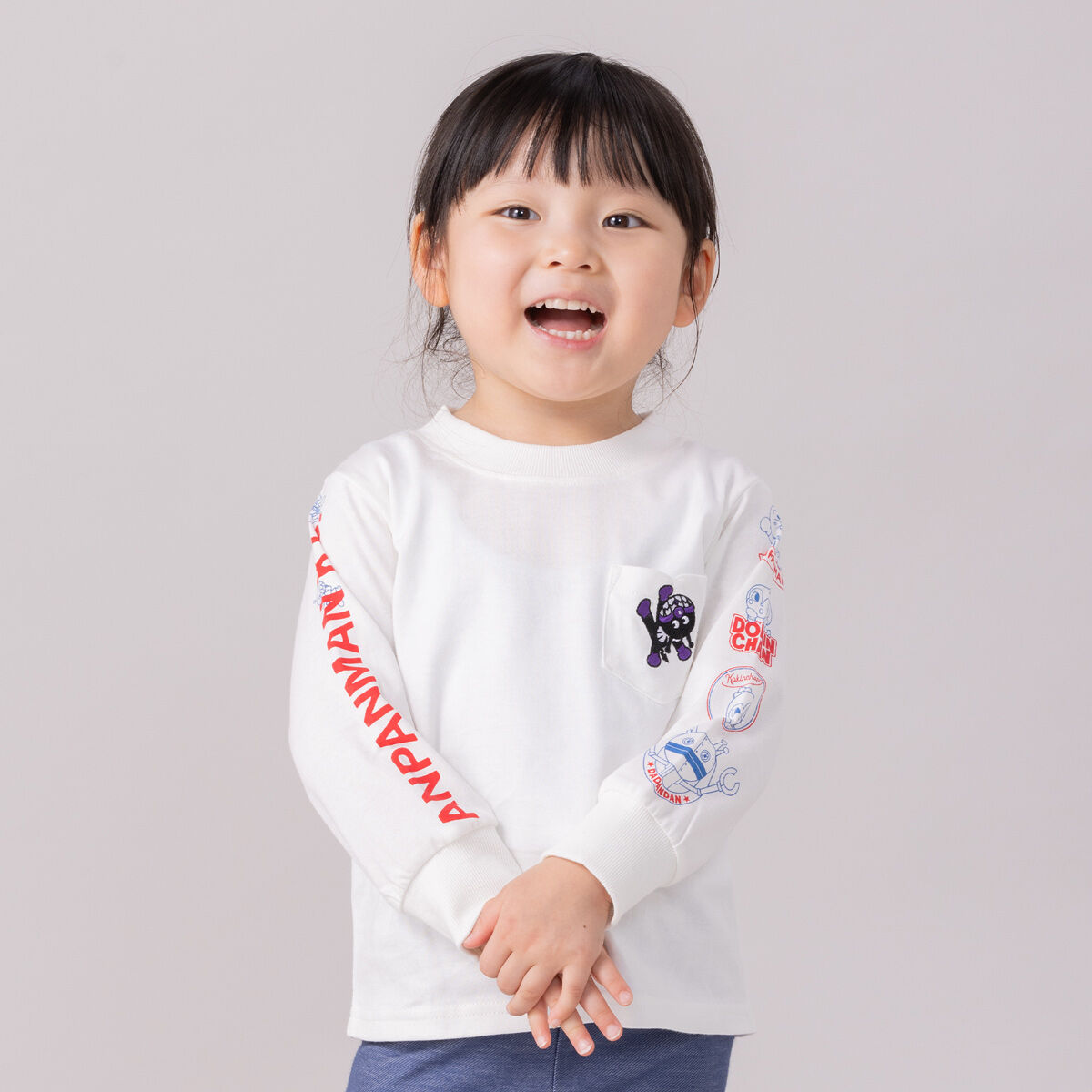 ばいきんまんぶら下がり刺繍長袖Tシャツ | それいけ！アンパンマン