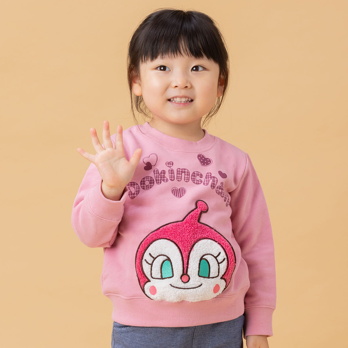 ドキンちゃんコキンちゃん BIGアップリケポケットトレーナー