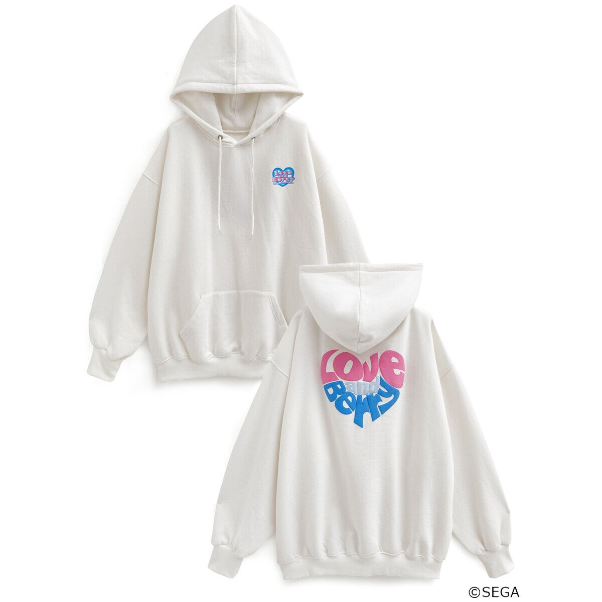 オシャレ魔女 ラブ and ベリー×GRL ハートロゴビッグパーカー