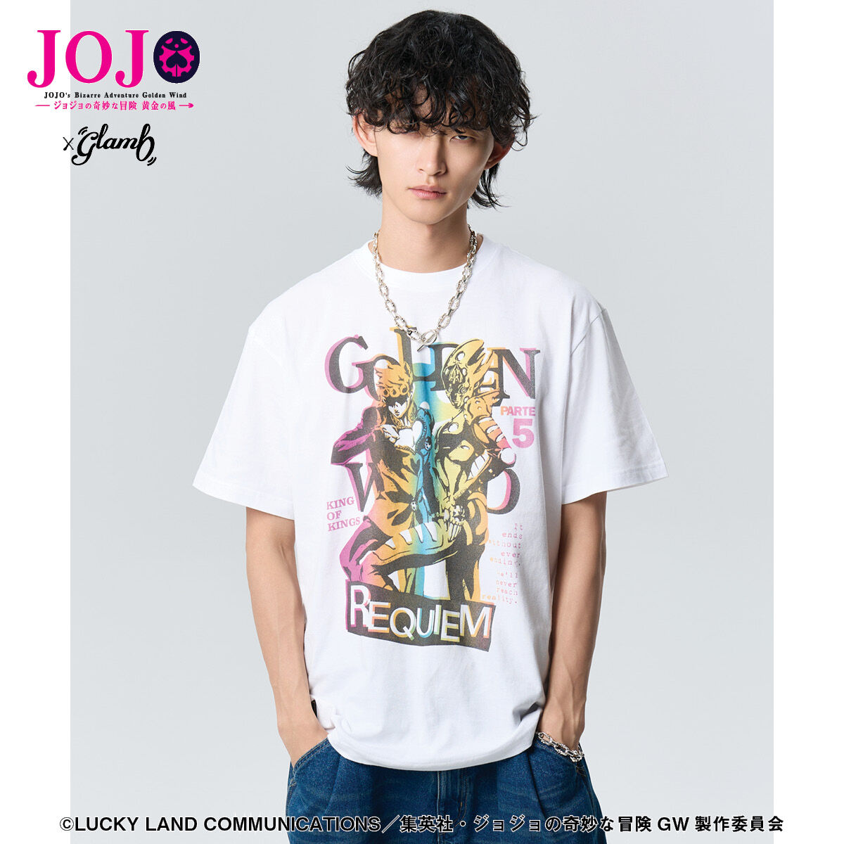 売れ筋がひ贈り物！ ジョジョの奇妙な冒険 黄金の風【glamb】Tシャツ | ジョジョの トップス