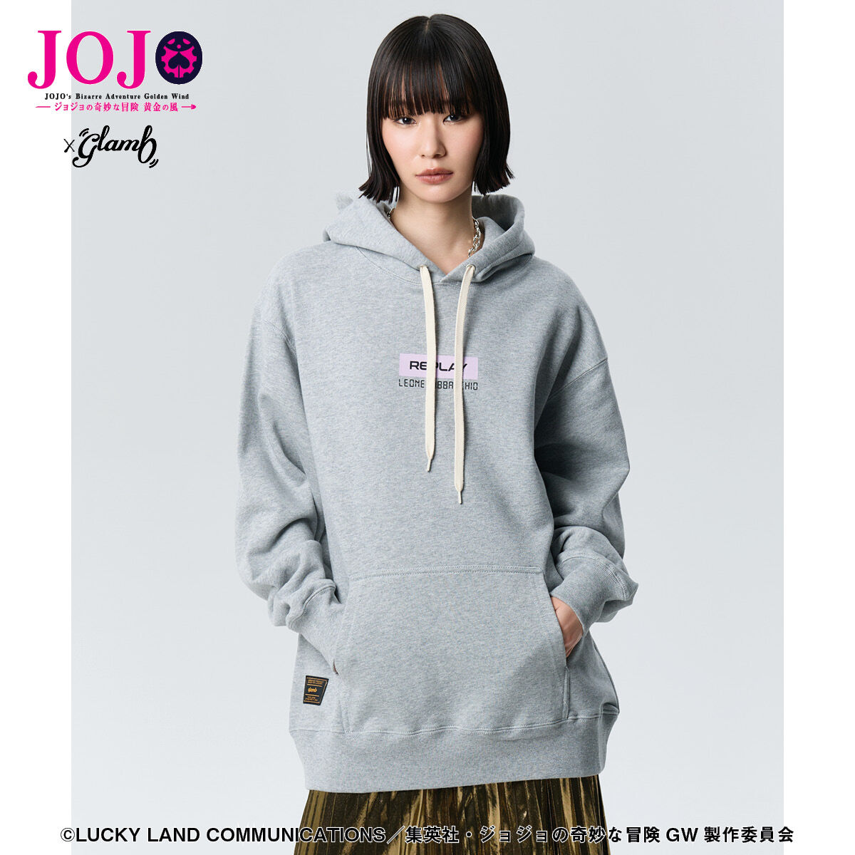 ジョジョの奇妙な冒険 glamb ジョルノ フーディー 5部 黄金の風