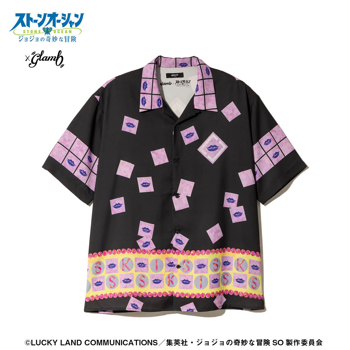 glamb×ジョジョの奇妙な冒険 ストーンオーシャン glamb グラム E・Costello’s Stand Shirt atftps アニメ『ジョジョの奇妙な冒険 ストーンオーシャン』×glamb E