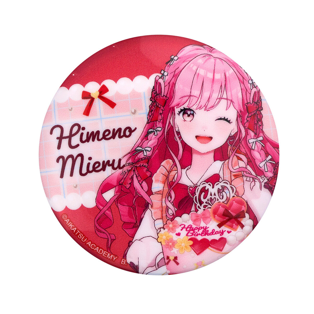 アイカツ クリスマス ひめ 缶バッジ ハピクロ！】アイカツアカデミー！姫乃みえる バースデー記念