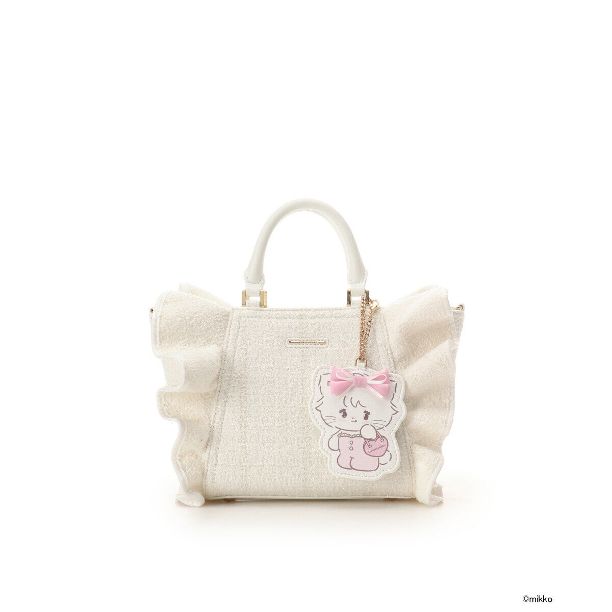 Lil ala mode×SAMANTHAVEGA ツイードフリルハンドバッグ | ファンシー