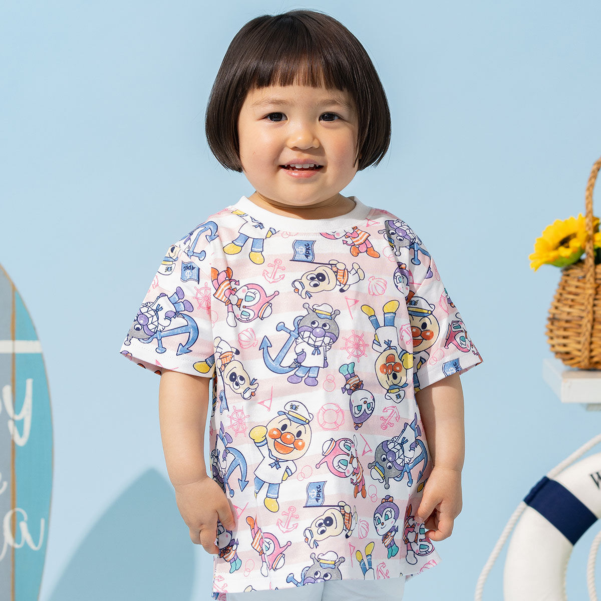 マリン総柄半袖Tシャツ | それいけ！アンパンマン ファッション