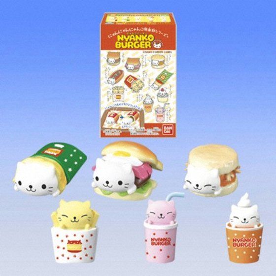 美品☆にゃんにゃんにゃんこ バーガー ポテト ナゲット 店長 4点セット 