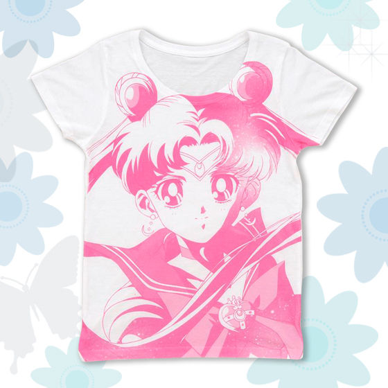 美少女戦士セーラームーン フルプリントTシャツ face柄 ホワイト | 美