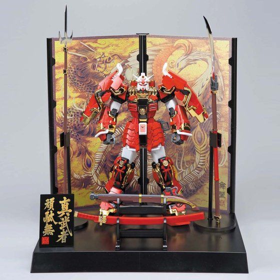 MG 真武者頑駄無 戦国の陣 1/100スケール（メッキ仕様、飾り台、龍