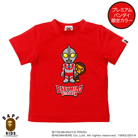yA BATHING APE~Eg}V[YR{z BABY MILO ULTRAMAN TEE KIDS