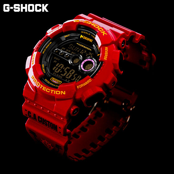 機動戦士ガンダム35周年記念 シャア専用 G-SHOCKデジタル時計 - 腕時計 