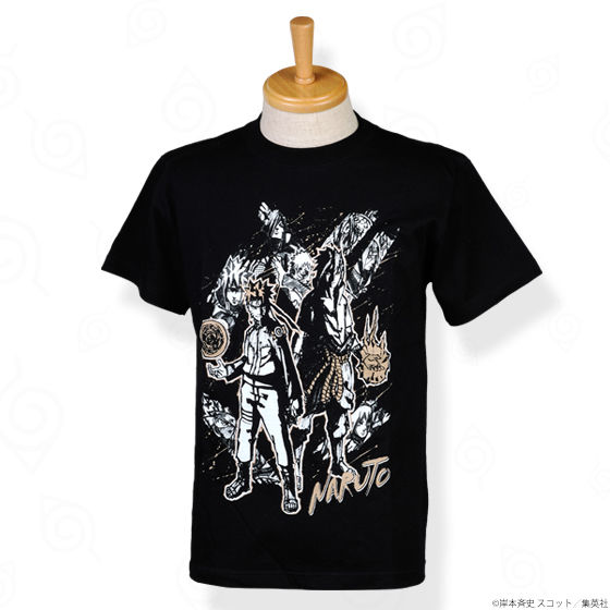 Naruto 忍 集合ビジュアル Tシャツ 黒 Naruto ナルト ファッション アクセサリー プレミアムバンダイ公式通販
