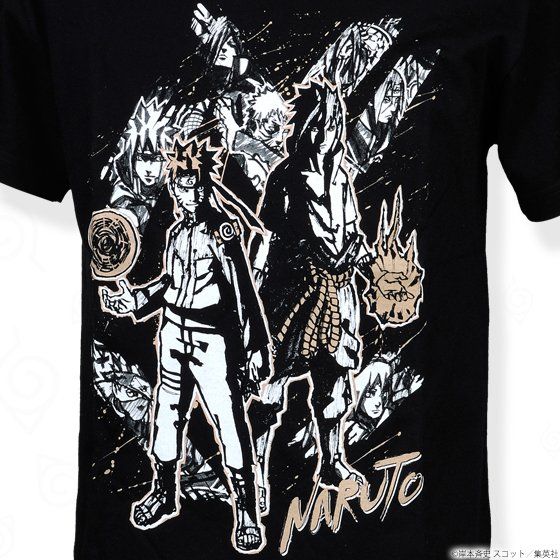 Naruto 忍 集合ビジュアル Tシャツ 黒 Naruto ナルト ファッション アクセサリー プレミアムバンダイ公式通販