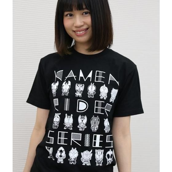 仮面ライダーシリーズ45周年記念　平成仮面ライダーデフォルメTシャツ（ブラック）