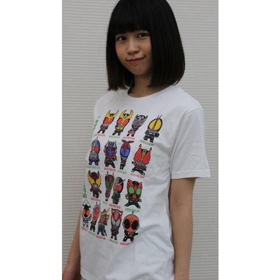 仮面ライダーシリーズ45周年記念　平成仮面ライダーデフォルメTシャツ（カラープリント）
