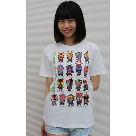 仮面ライダーシリーズ45周年記念　平成仮面ライダーデフォルメTシャツ（カラープリント）