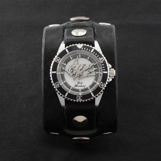 デジモンアドベンチャー OMEGAMON× Red Monkey Designs Wristwatch Silver925 High-End Model Black