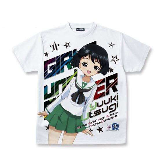 ガールズ パンツァー 劇場版 フルパネルtシャツ 宇津木優季 バンコレ