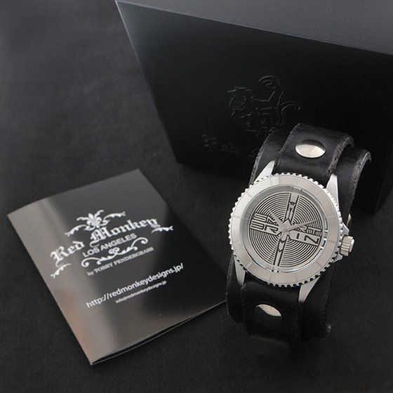 ���ʃ��C�_�[555 �~ Red Monkey designs Collaboration Wristwatch Silver925 High-End Model