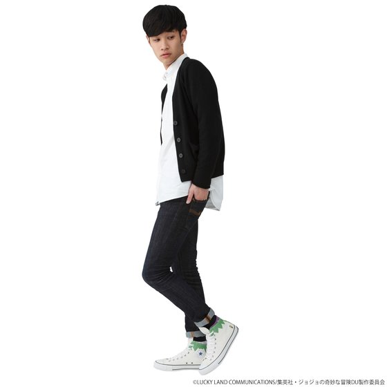 CONVERSE ALL STAR 100 ジョジョの奇妙な冒険 岸辺露伴モデル コンバース×アニメ『ジョジョの奇妙な冒険』のコラボスニーカー