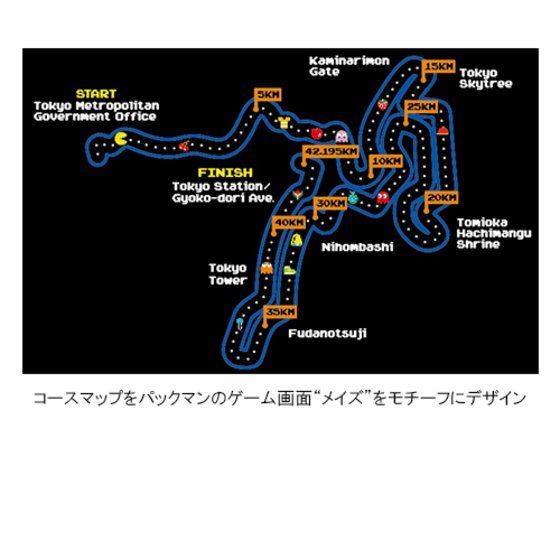 東京マラソン2020×パックマン フェイスタオル | バンダイナムコ