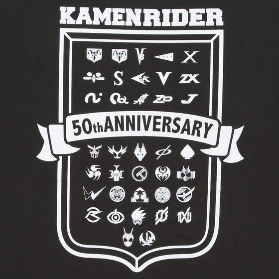 仮面ライダーセイバー 仮面ライダー50th Tシャツ エンブレムマーク柄 バンコレ