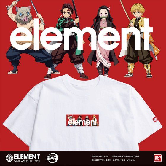 鬼滅の刃×ELEMENT　メンズTシャツ【三次受注：2021年8月発送】