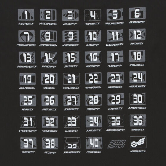 仮面ライダーフォーゼ　10周年記念　デザインTシャツ　アストロスイッチ