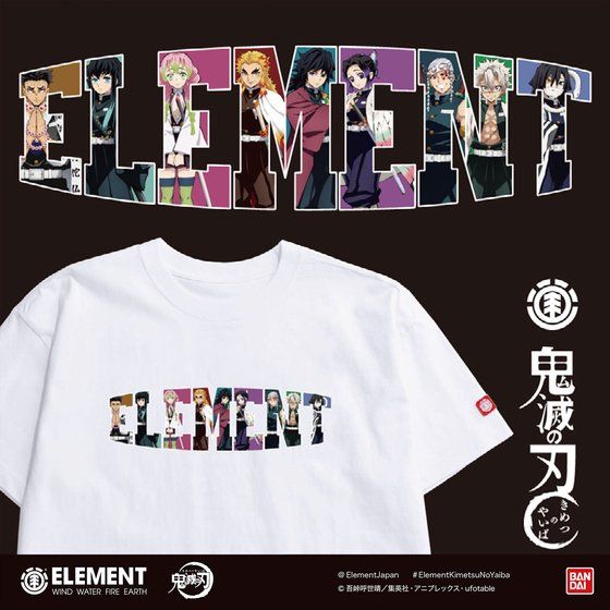 鬼滅の刃×ELEMENT　メンズTシャツ【七次受注：2021年12月発送】
