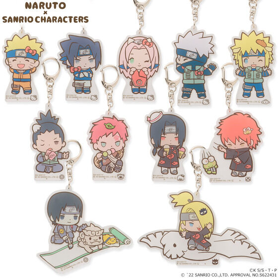 【ハピクロ！】NARUTO × サンリオキャラクターズ アクリルチャーム NARUTOシリーズver.　全11種_0