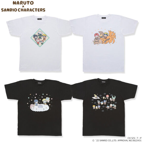 NARUTO × サンリオキャラクターズ　Tシャツ　全4種_0