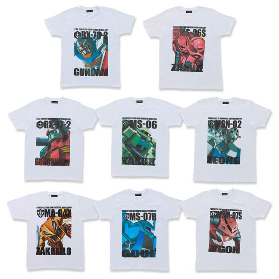 機動戦士ガンダム フルカラーTシャツ 白ボディver. 【2022年6月発送】