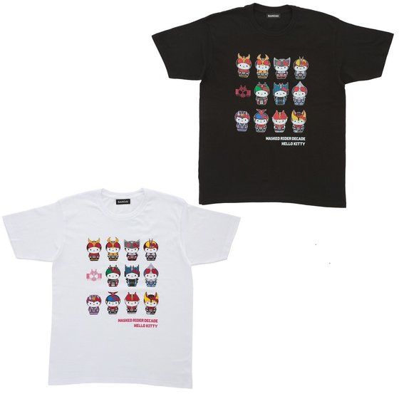仮面ライダーディケイド×ハローキティ カラープリントTシャツ