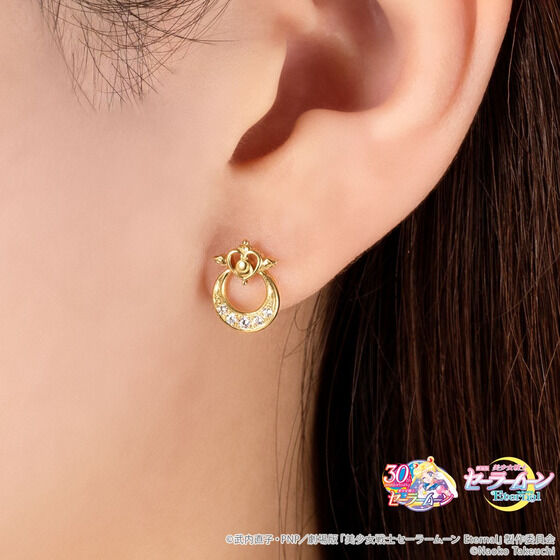 Crisis Moon Compact Pierced Earrings シルバー(イエローゴールドコーティング)【一般販売：2022年10月お届け】