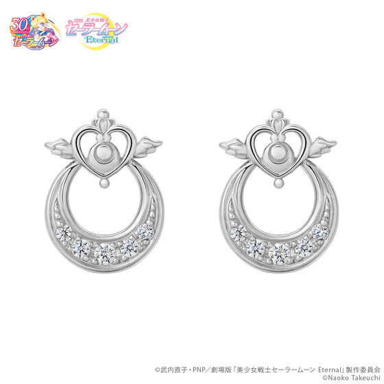 Crisis Moon Compact Pierced Earrings K18ホワイトゴールド(ダイヤモンド込)【一般販売：2022年10月お届け】