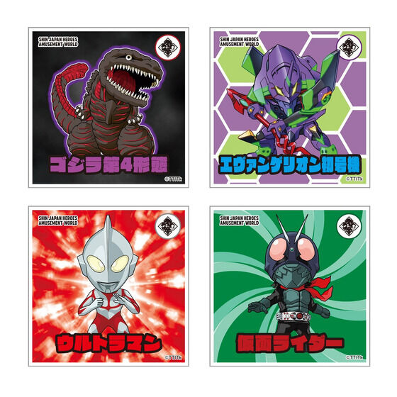 SHIN JAPAN HEROES AMUSEMENT WORLD�@�g���[�f�B���O�X�e�b�J�[ �R���v���[�g�Z�b�g