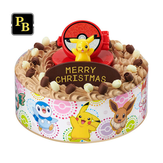 キャラデコお祝いケーキ ポケットモンスター(チョコクリーム)＜5号サイズ＞ 【2022年12月発送・クリスマス予約】